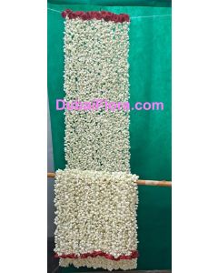 Duppata/shawal (jasmine and red button roses ) (90x15.6) inches 