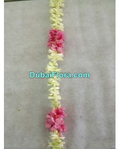 White Tuberose and Pink Oleander Flower Strings
