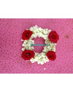 gajra Jasmine Bracelet Kangan in wire with baby roses  (2 Pieces)