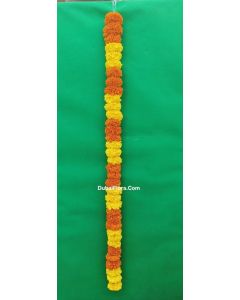 Fresh Marigold Strings Yellow & Orange Mix Diwali Decoration
