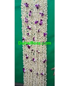 Shawl Duppata for bride 6X1 feet with Fresh jasmine and orkit 
