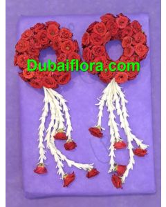 Pair of Kangan with baby roses and tussel 