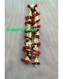 Hair Gajra – 30 inch Fresh Jasmine & Rose Petal String