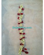 Jasmine and Rose String (Gajra) For Head with Rose Petals