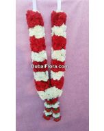 Red and White Carnation Garland