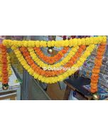 Dubai Fresh Flower Toran Yellow Orange Golden Diwali decoration For Home Shop Showroom