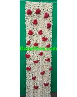 Jasmine shawl with red roses for bride   6x1 feet