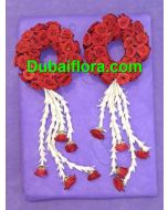 Pair of Kangan with baby roses and tussel 