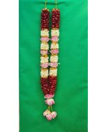 دقل طازج تقليدي – لوتس وردي، تيوبروز أبيض وبتلات ورد حمراء (30 بوصة)